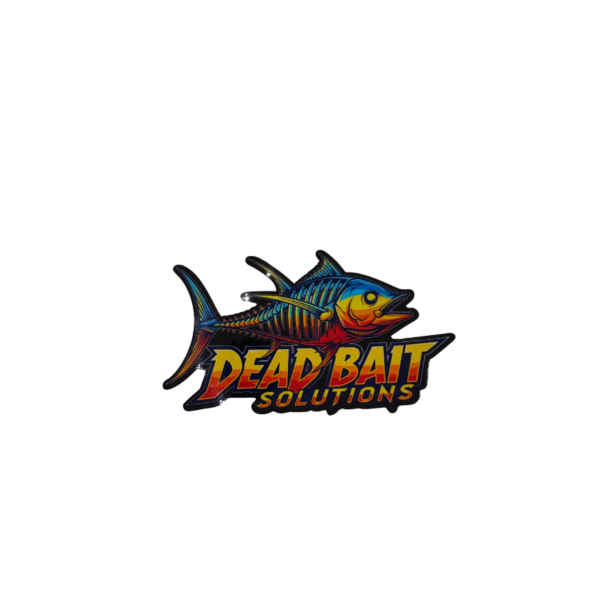 Logo of Dead Bait Solutions with a fish illustration on a white background